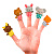 Набор игрушек для ванны Little Friends Happy Baby 32024